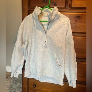Lululemon Scuba Funnel-Neck Gray Half-Zip Sweatshirt
